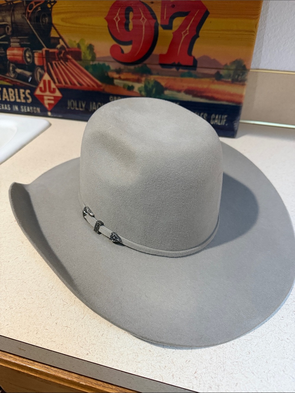 Cowboy Hat Custom Made XL 💯 Wool by Twister in Austin Texas